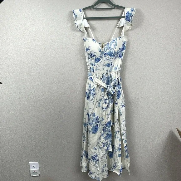 knee length dresses for ladies Rebecca Midi Dress ~ White Taffeta – Show Me Your Mumu main image 0